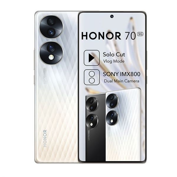 Honor 70 5G Dual Sim 256GB - Crystal Silver
