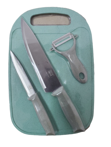 Knives Peeler And Chopping Board Set