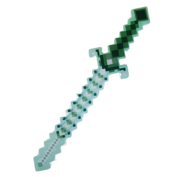 Transparent Green Sword with Light and Sounds - Minecraft Inspired - Play