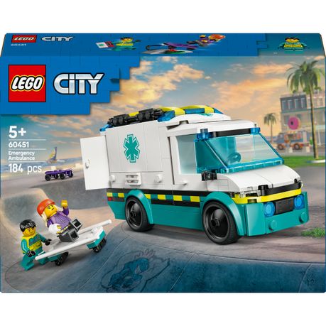 LEGO® City Emergency Ambulance Toy Truck Building Set 60451 Image