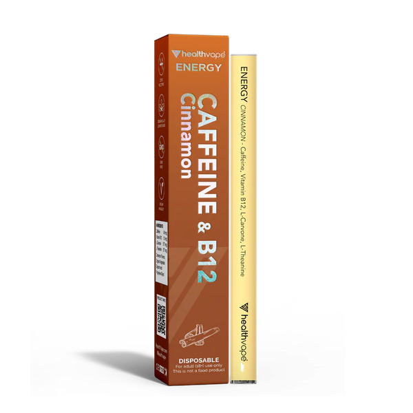 ENERGY - Caffeine &amp; B12 - Cinnamon - HealthVape Disposable - 0% Nicotine