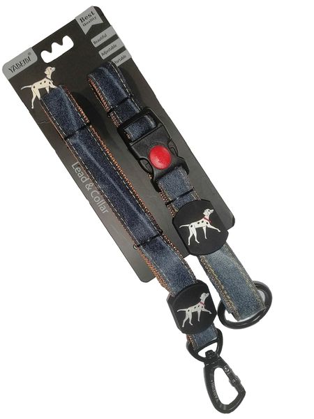 Denim Lead &amp; Collar "Yabeibi