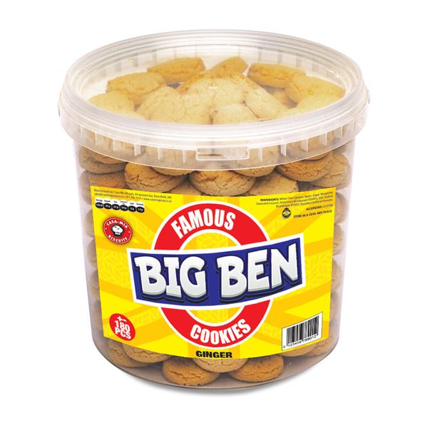 Big Ben Famous Cookies Ginger Biscuit Bucket - 9L