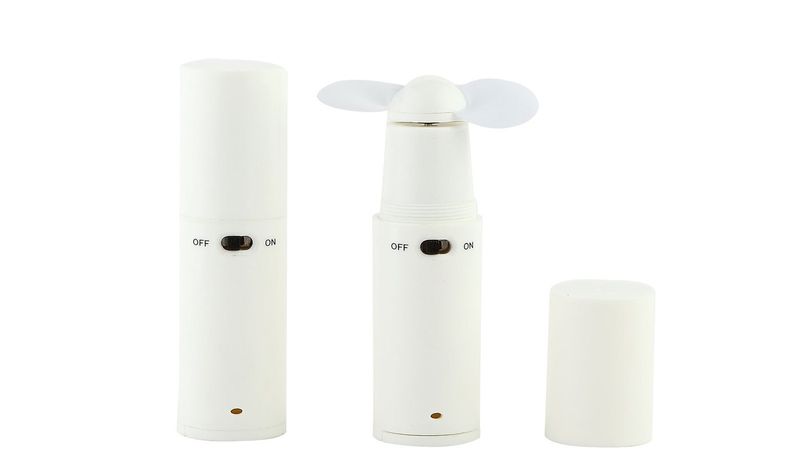 White Travel Fan