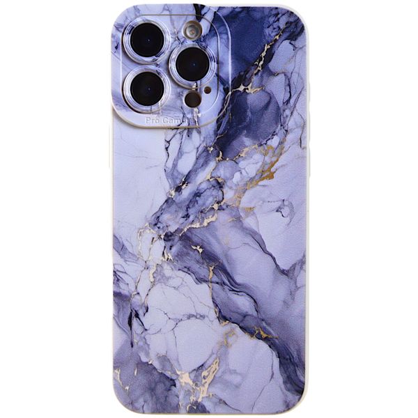 Phone Case with Grey Marble Print &amp; Pro Camera -Iphone 16 Pro Max - Cream
