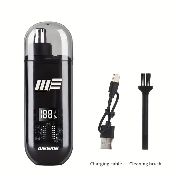 WEMEE Men's Precision USB Rechargeable Nose Hair Trimmer + C-type USB cable