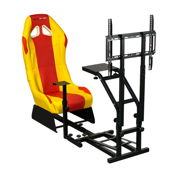 BlackSpider BSVR008 Racing Simulator Seat Red Yellow