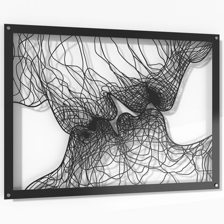 Intertwined Raised Metal Wall Art Home D cor 60x80cm By