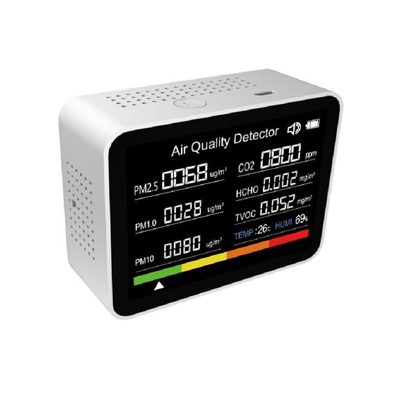 8 in 1Air Smart Quality Monitor Air Quality Sensor CO2 Detector Temperature