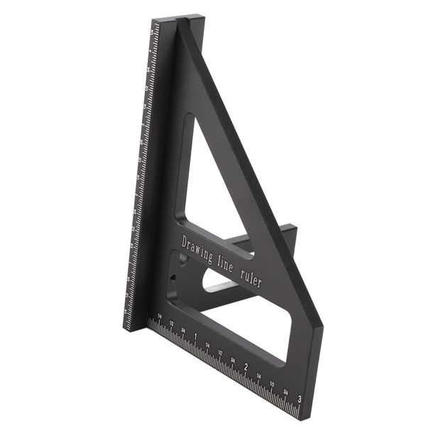 Woodworking Square Protractor 45 90 Degree Miter Ruler Scriber Tool