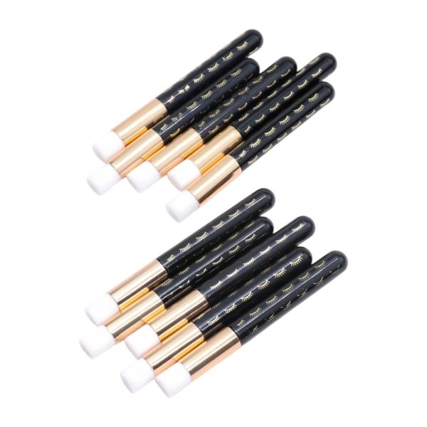 10 Pack - Gentle Synthetic Fiber Eyelash Brushes Set