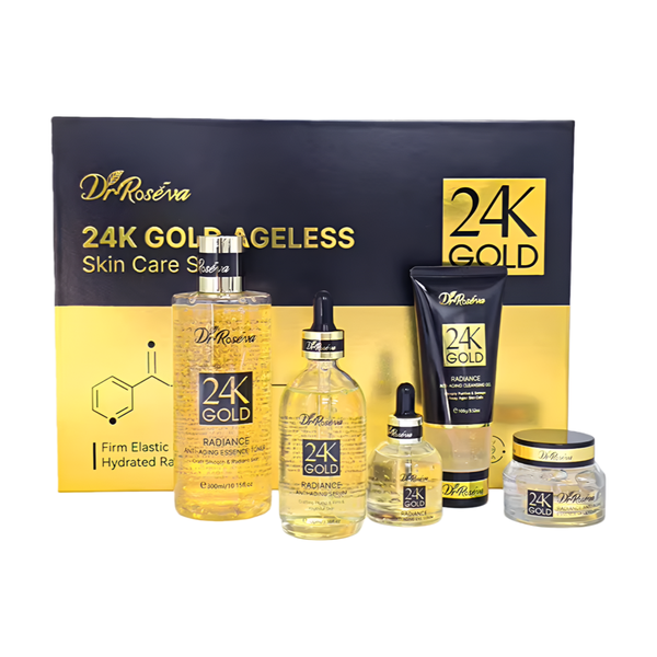 DR.ROSEVA 24K Gold Radiance Revitalizing 5-Piece Anti-Aging Skincare Set