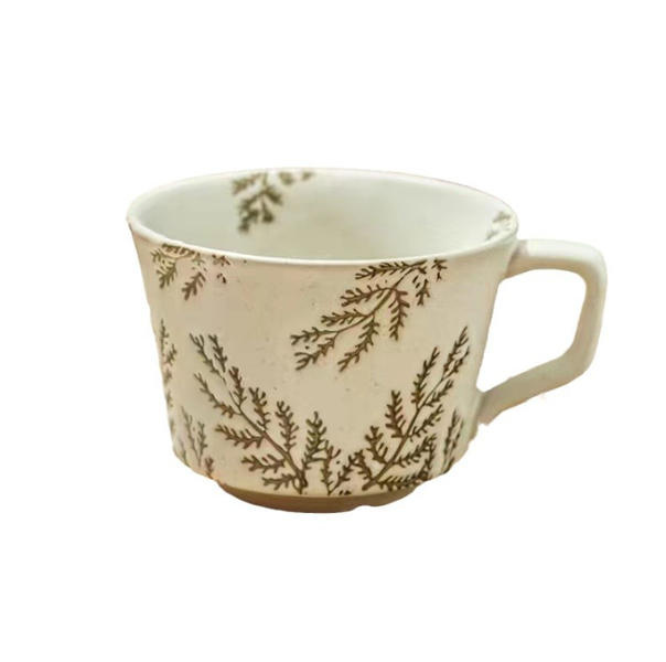 Botanical Print Ceramic Mugs for Daily Coffee &amp; Tea Time