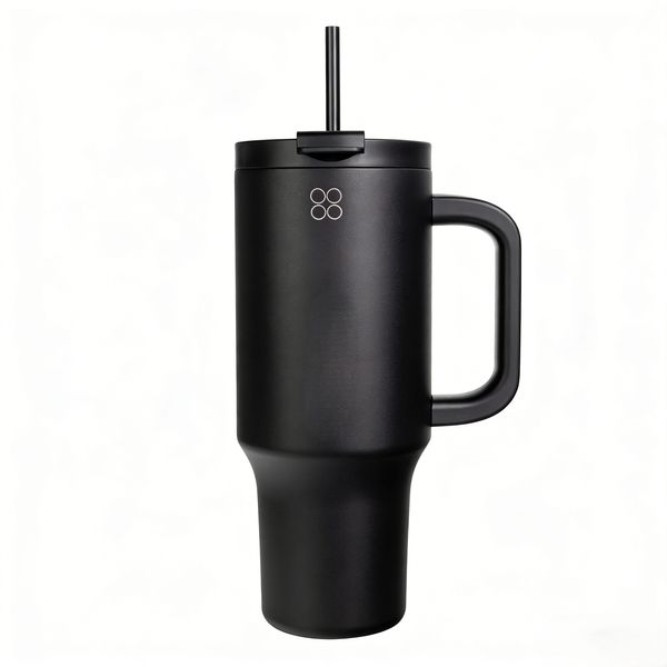 ZELTRYN Stainless Steel Insulated Mug With Straw 1.2L