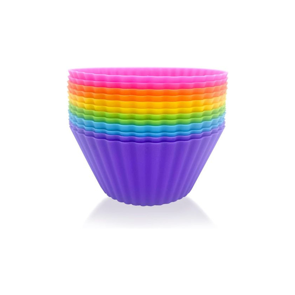 Cupcake Mould 12 Piece Reusable Cupcake - Flower Shape