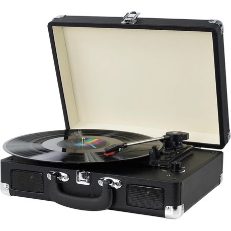 Vinyl Record Player with Portable Suitcase 3 Speeds Belt Driven Turntable Image
