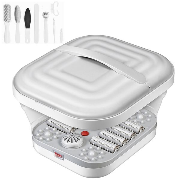 9Pcs Folding Foot Bath Foot Massager Spa &amp; Pedicure Set Foot Spa Bath Tool