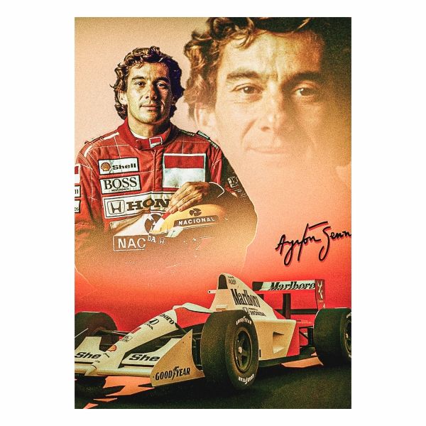 Ayrton Senna Brazilian Formula 1 Legend - A1 Poster