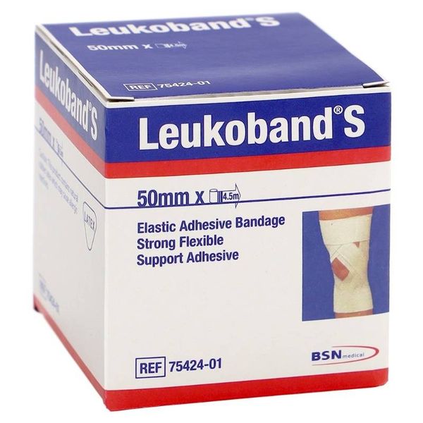 Leukoband S Elastic Adhesive Bandage Sports Strapping - 50mm