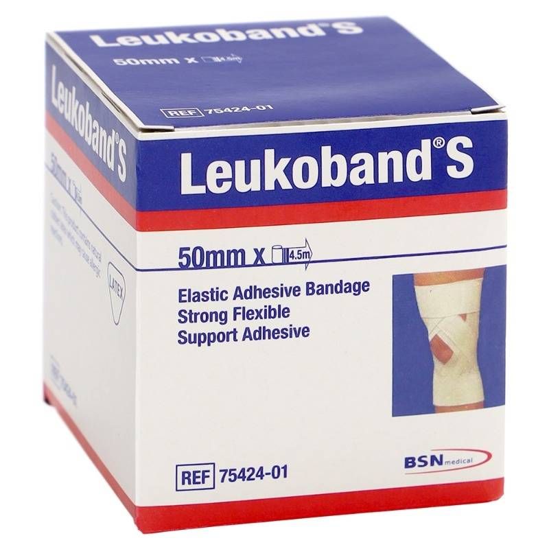 Leukoband S Elastic Adhesive Bandage Sports Strapping - 50mm
