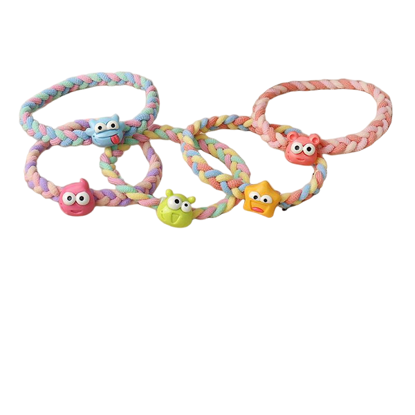 Quirky Cute Big Eyes Monster Hair Bands - Set of 5