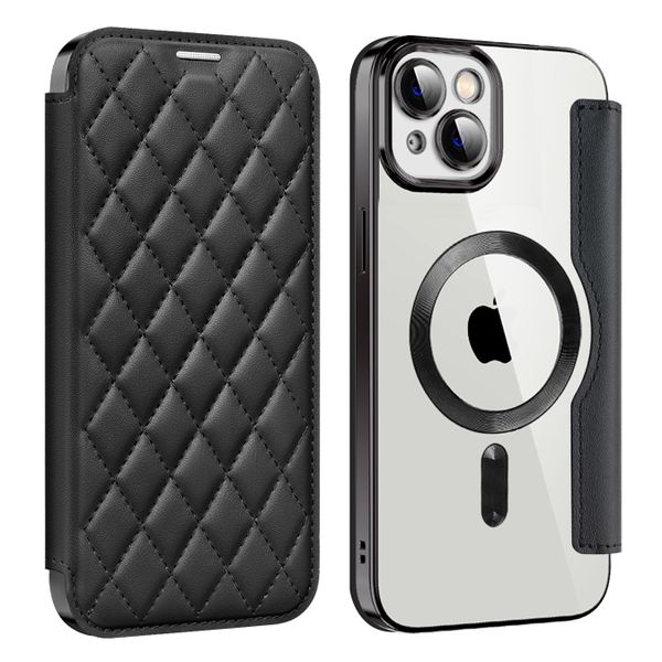 Magnetic Magsafe Leather Flip Cover Compatible With Samsung Galaxy S24 Plus