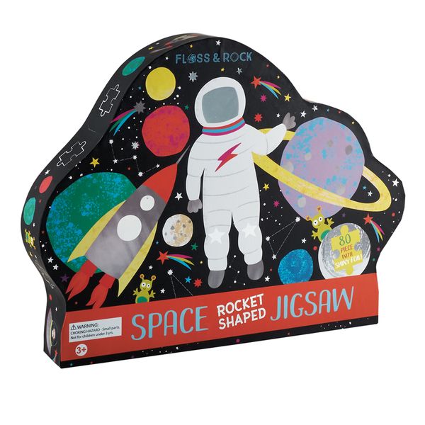 Floss &amp; Rock 80 Piece Shaped Puzzles Space
