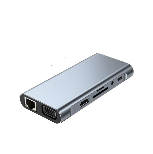 11-in-1 USB-C Hub, Ideal For Laptops, Tablets, and Other USB-C Devices