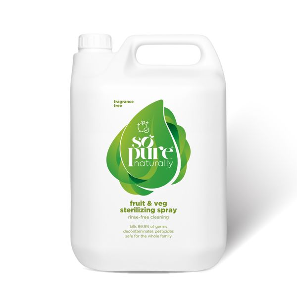 SoPure Natural Eco-Friendly Kitchen Fruit &amp; Veg Sterilizing Spray 5L