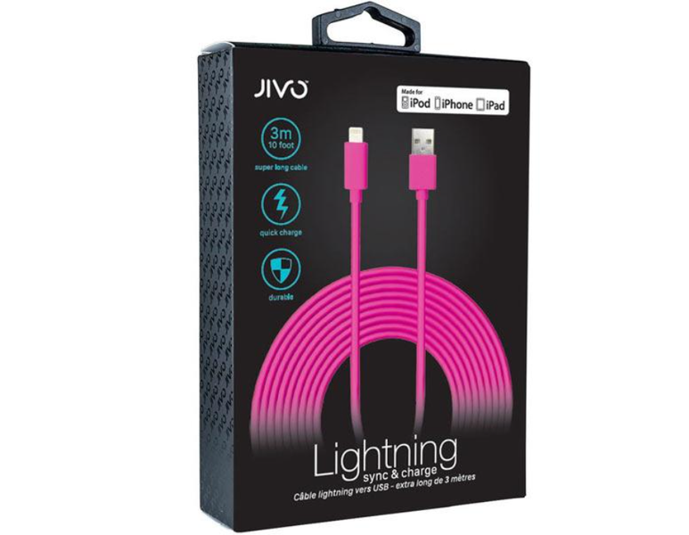 Jivo Lightning Cable X-Long - 3m (White)