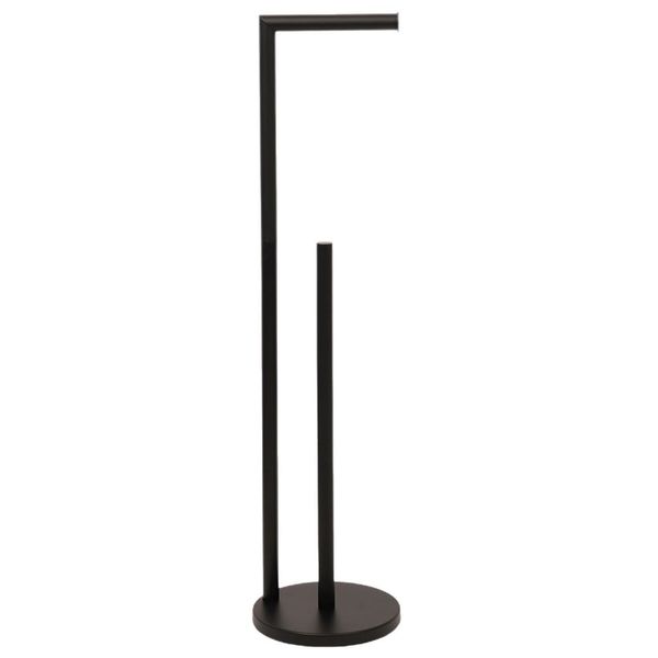 Freestanding Toilet Roll Holder, Stainless Steel Tissue Stand with Reserve