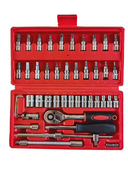 Socket Set 46 Pieces In Carrying Box