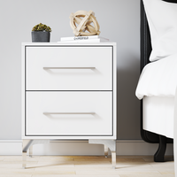 BAM! High Gloss Two Drawer Bedside Table