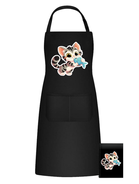 Kitten Cat 20 Kawaii Sticker Theme Aprons Birthday Christmas Gift 502