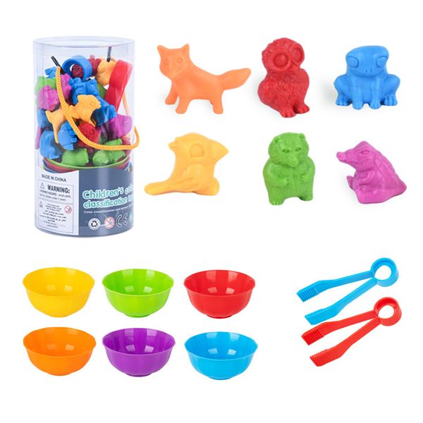 Montessori Counting Animal Toy Preschool Sorting Game for Toddlers
