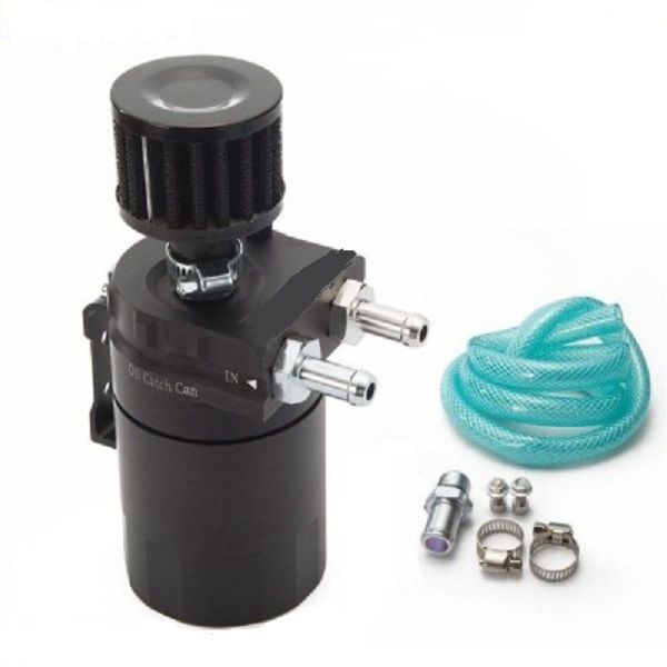 Oil catch can black 300ml with breather filter