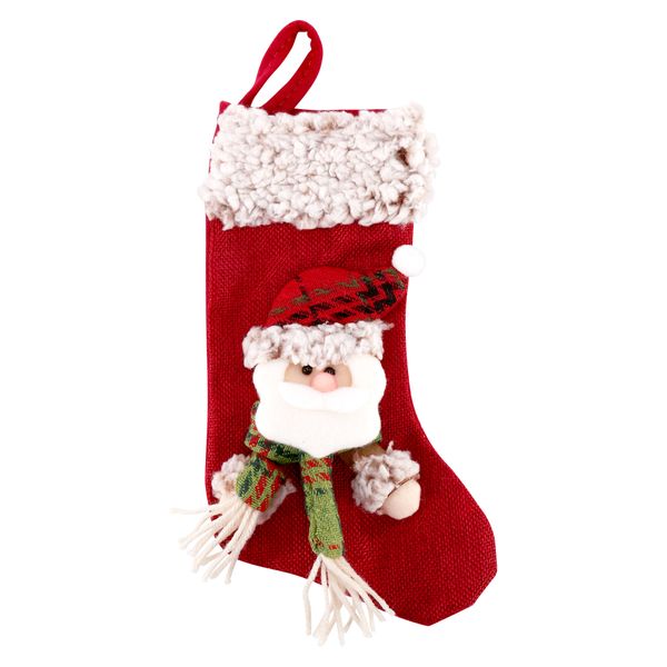 Christmas Stocking Santa Claus Candy Sock Gift Bag Xmas Tree Hanging Decor