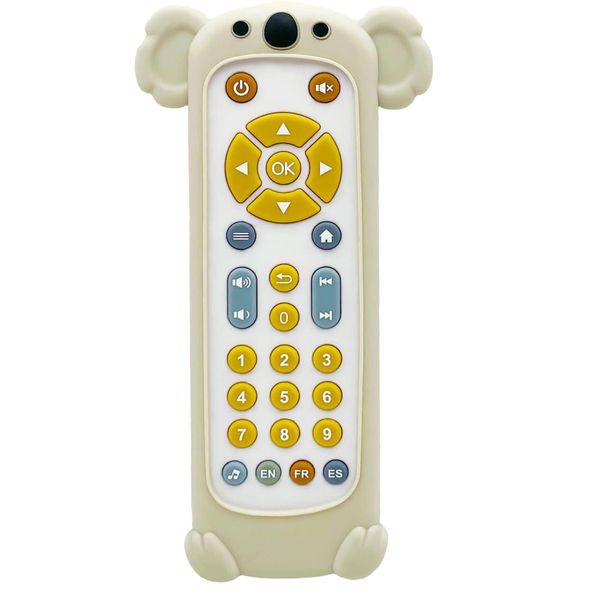 Soft Silicone Musical Baby Teething Toy - Remote Shape for 6-12M (Koala)