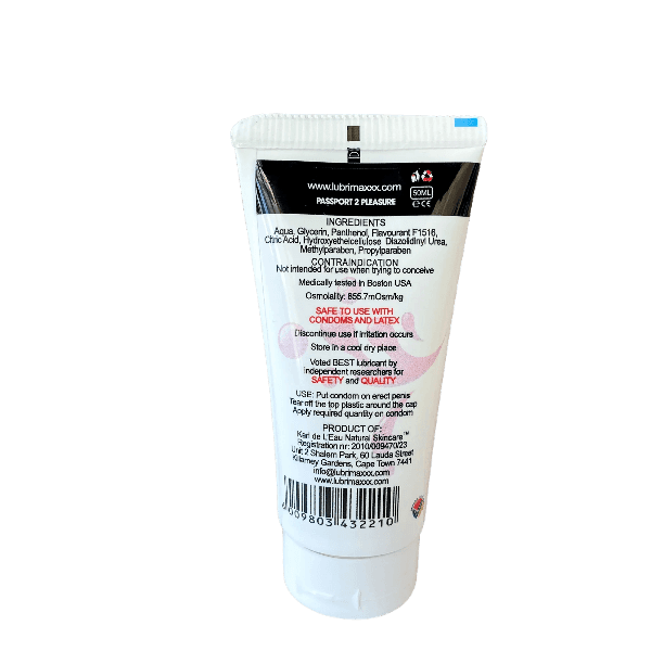 Lubrimaxxx Travel Size Water-Based Personal Lube Lubricant - 50ML Plain