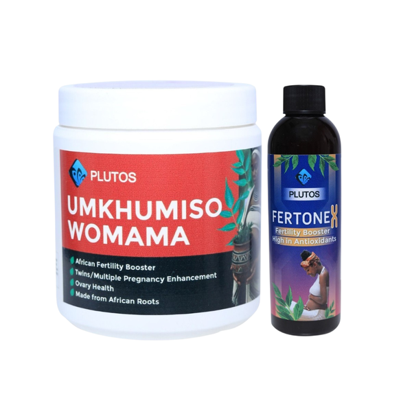Plutos Fertility Support Bundle - Umkhumiso Womama 500g + Fertonex 100ml