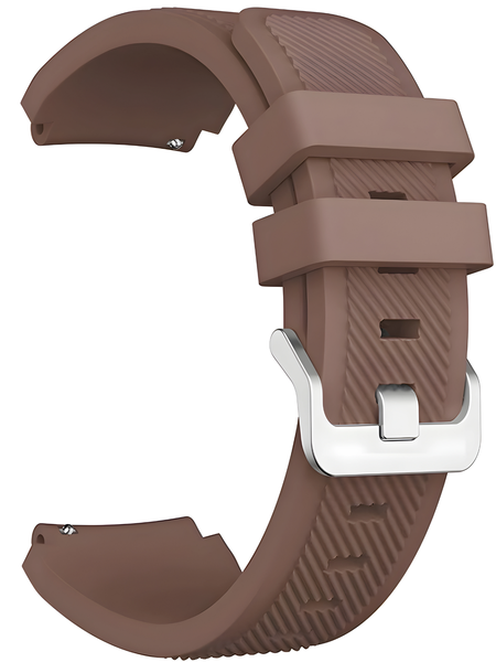 Silicone Strap Compatible with Garmin Vivoactive 5-Dark Brown