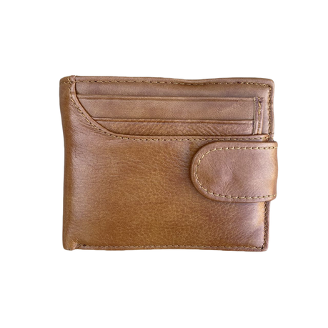 Men's Genuine Leather Bifold Wallet for 12 Cards Image