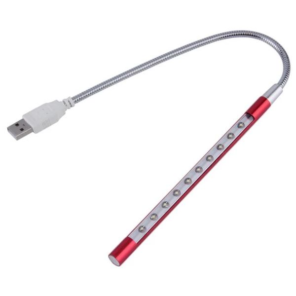 USB 10 LED Flexible Light- Red
