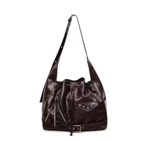 Vintage Leather Women's Coffee Tote Shoulder Bag Top Handle
