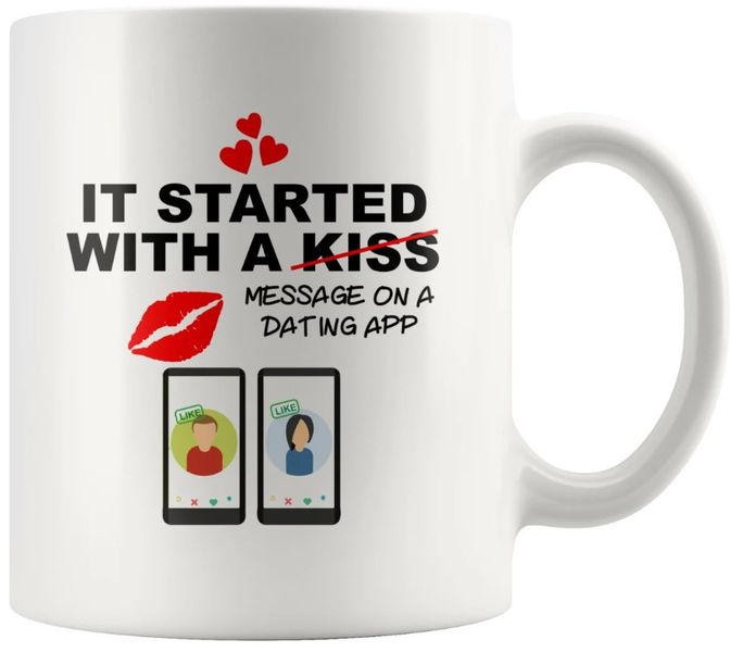 Dating App Boyfriend Girlfriend Husband Wife Anniversary Valentine Gift Mug