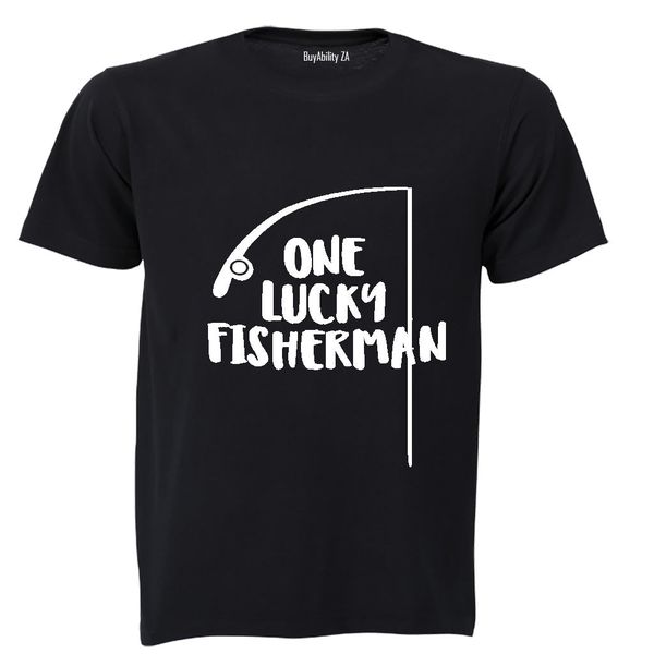 One Lucky Fisherman - Mens - T-Shirt - White