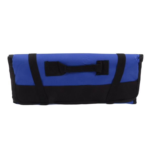 Thickened Waterproof Tool Roll Bag, Multifunctional Oxford Cloth Pouch Blue