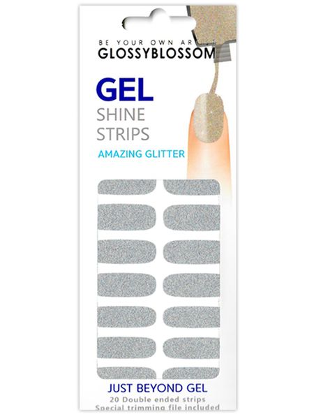 Glossyblossom Nail Gel strips - Whole Silver