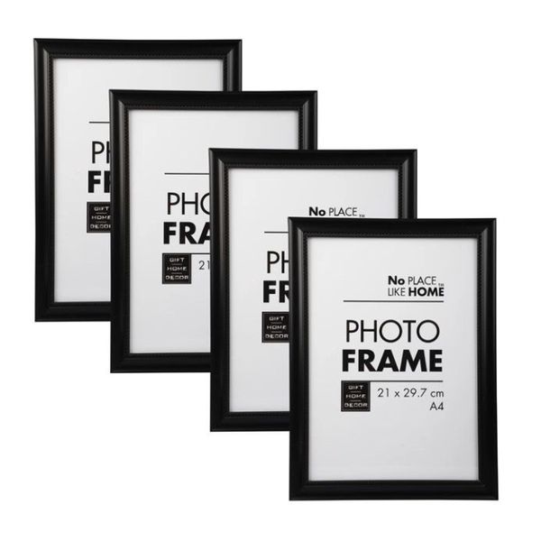 A4 Black Picture Frames for Photo &amp; Certificate - 21 x 29.7cm (Pack of 12)