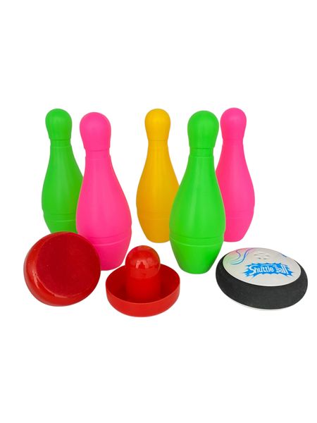 Kids Bowling Set with Lights &amp; Music - 6-Pin Indoor Game Toy